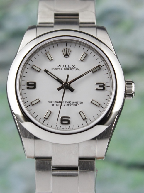 (image for) UNWORN "NOS" ROLEX MID SIZE STAINLESS STEEL OYSTER PERPETUAL / 177200
